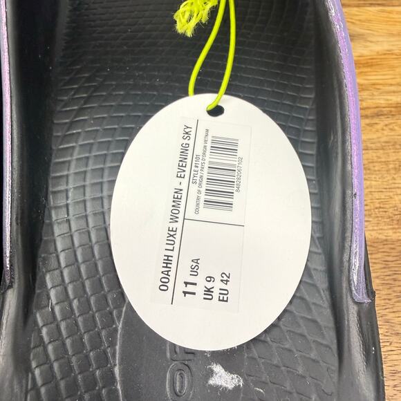 Oofos Ooahh Luxe Sandals Women's 11 Men's 9 Evening Sky Recovery Slide - Picture 5 of 7